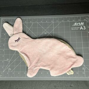 Apple Park Lovey Baby Security Blanket Plush Pink Bunny Crinkle J0601 Flatsy